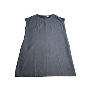 Vince. Charcoal Gray Crepe Shift Mini Dress Pockets Size XLarge Preppy Prom